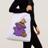Cute Halloween Ghost Sticker Crossbody Tas (Dichtbij)
