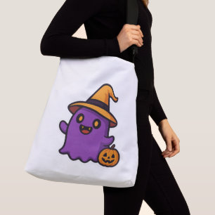 Cute Halloween Ghost Sticker Crossbody Tas