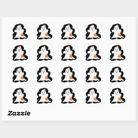 Cute Halloween Ghost Stickers (Vel)