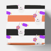 Cute Halloween Ghost Stripes Trick or treat Snoep Bedankdoosjes (Bovenkant)