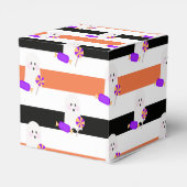 Cute Halloween Ghost Stripes Trick or treat Snoep Bedankdoosjes (Achterkant)