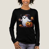 Cute Halloween ghost Tri-Blend Shirt (Voorkant)
