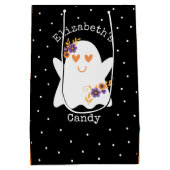 Cute Halloween Ghost Trick or treat Snoep Medium Cadeauzakje (Achterkant)