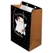 Cute Halloween Ghost Trick or treat Snoep Medium Cadeauzakje (Achterkant Gekanteld)