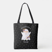 Cute Halloween Ghost Trick or treat Snoep Tote Bag (Achterkant)
