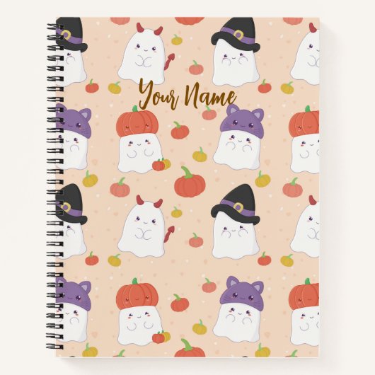 Cute Halloween Ghostie Notebook, Back to School Notitieboek (Voorkant)