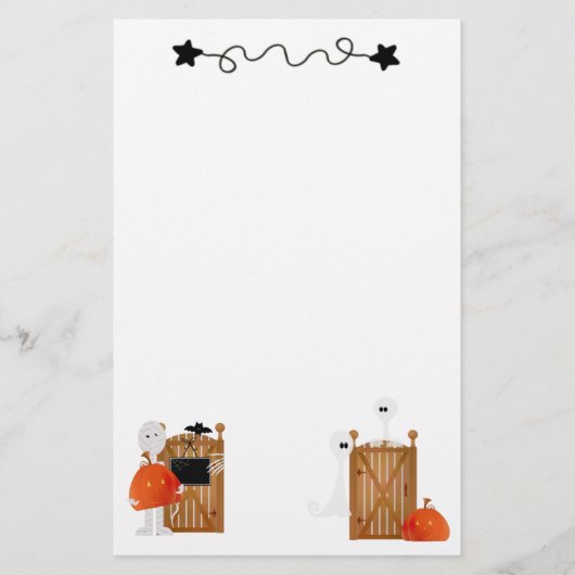 Cute Halloween Ghosts Briefpapier (Voorkant)