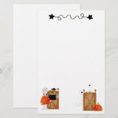Cute Halloween Ghosts Briefpapier (Voorkant / Achterkant)