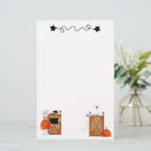 Cute Halloween Ghosts Briefpapier (Staand voorkant)
