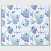 Cute Halloween Ghosts Cadeaupapier (Vlak)