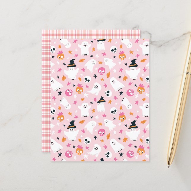 Cute Halloween Ghosts paper (Voorkant / Achterkant in situ)