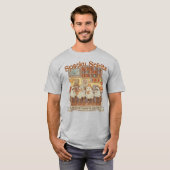 Cute Halloween Ghosts Raccoons Pumpkin Spice Cafe  T-shirt (Voorkant volledig)