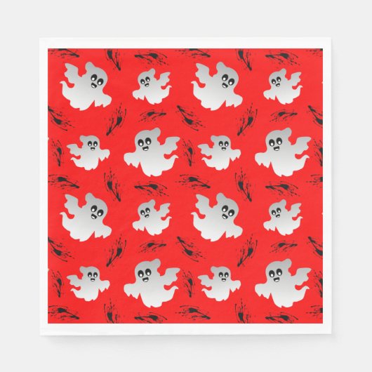 Cute Halloween Ghosts Servet (Voorkant)