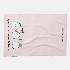 Cute Halloween Ghosts Spooky Season Pink Theedoek