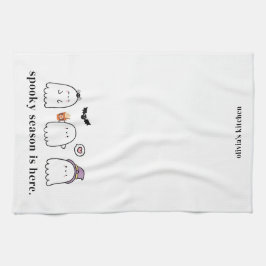 Cute Halloween Ghosts Spooky Season White Theedoek
