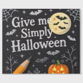 Cute Halloween Gift Wrap Cadeaupapier (Vlak)