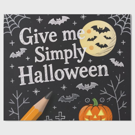 Cute Halloween Gift Wrap Cadeaupapier (Vlak)