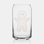 Cute Halloween Gingerbread Skeleton Cookie Blikvorm Glas (Voorkant)