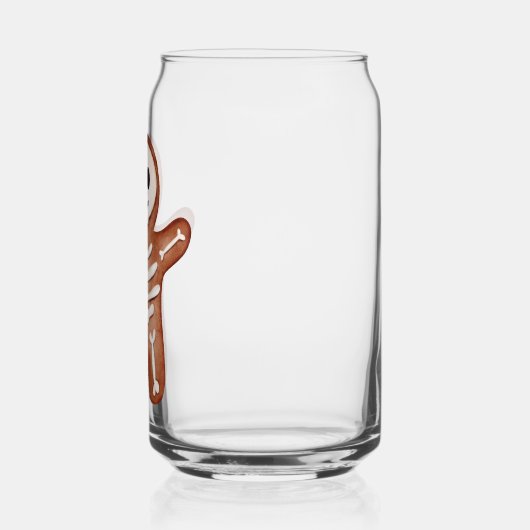 Cute Halloween Gingerbread Skeleton Cookie Blikvorm Glas (Rechts)