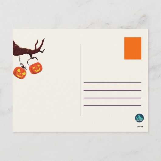 Cute Halloween Giraffe Wizard Happy Halloween Feestdagenkaart (Achterkant)