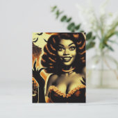 Cute Halloween Girl Briefkaart (Staand voorkant)