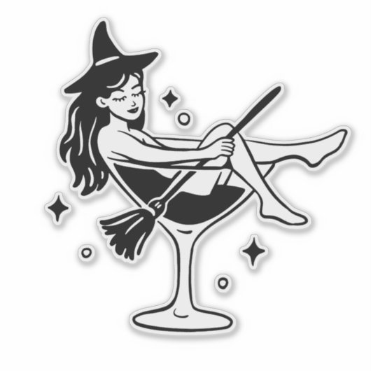 Cute Halloween Girl Sticker – Fun Spooky Design fo (Voorkant)