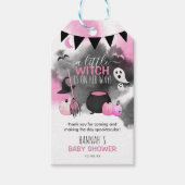 Cute Halloween Girls Pink Baby shower Bedankt Cadeaulabel (Voorkant)
