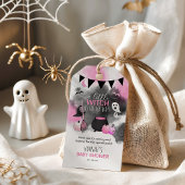 Cute Halloween Girls Pink Baby shower Bedankt Cadeaulabel