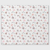 Cute Halloween Glam Gift Wrapping Paper Cadeaupapier (Vlak)