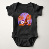 Cute Halloween Gnome en Ghost Baby Bodysuit (Voorkant)