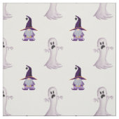 Cute Halloween Gnome Ghost Patroon Stof (Swatch)