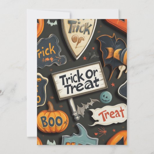 Cute Halloween Gnome Kaart (Achterkant)