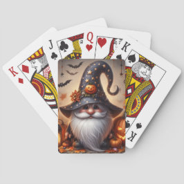 Cute Halloween Gnome Pokerkaarten