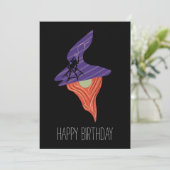 Cute Halloween Gnome Spider Happy Birthday Kaart (Staand voorkant)