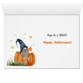 Cute Halloween Gnome Trick or treat (Binenzijde Horizontaal (Onderkant))