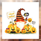 Cute Halloween Gnome Window Cling Raamsticker (Vel 2)
