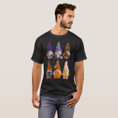 Cute Halloween Gnomes Autumn Pumpkins Fall Holiday T-shirt (Voorkant volledig)