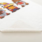 Cute Halloween Gnomes Autumn Pumpkins Herfst Holid Sherpa Deken (3/4)