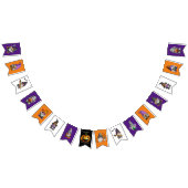 Cute Halloween Gnomes Oranje Paarse Partij Vlaggetjes (Alle)