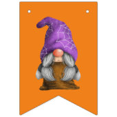 Cute Halloween Gnomes Oranje Paarse Partij Vlaggetjes (Tweede vlag)