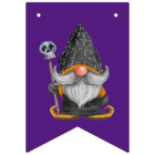 Cute Halloween Gnomes Oranje Paarse Partij Vlaggetjes (Eerste vlag)