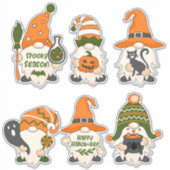 Cute Halloween Gnomes Sticker (Voorkant)