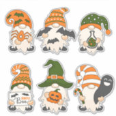 Cute Halloween Gnomes Sticker (Voorkant)