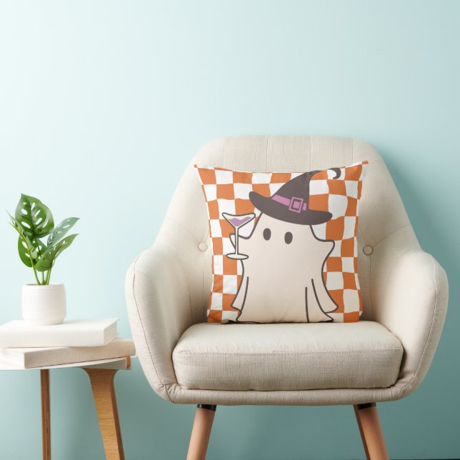 Cute Halloween golvende achtergrond  Kussen (Stoel)