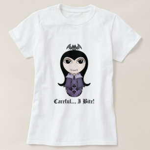 Cute Halloween Gothic vampire meisje Ik bijt T-shirt