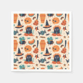 Cute Halloween Gravestone & Cauldrons Servet (Voorkant)