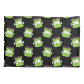Cute Halloween Green Frankenstein Monster Pattern Kussensloop (Achterkant)