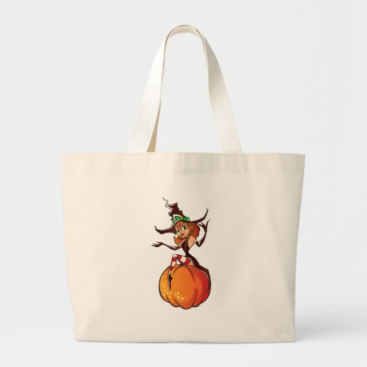 Cute Halloween Grote Tote Bag (Voorkant)