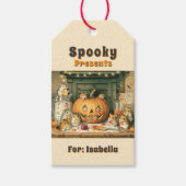 Cute Halloween Hamster Snack Party Cadeaulabel (Voorkant)