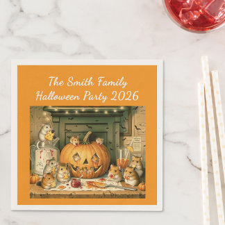 Cute Halloween Hamster Snack Party Servet